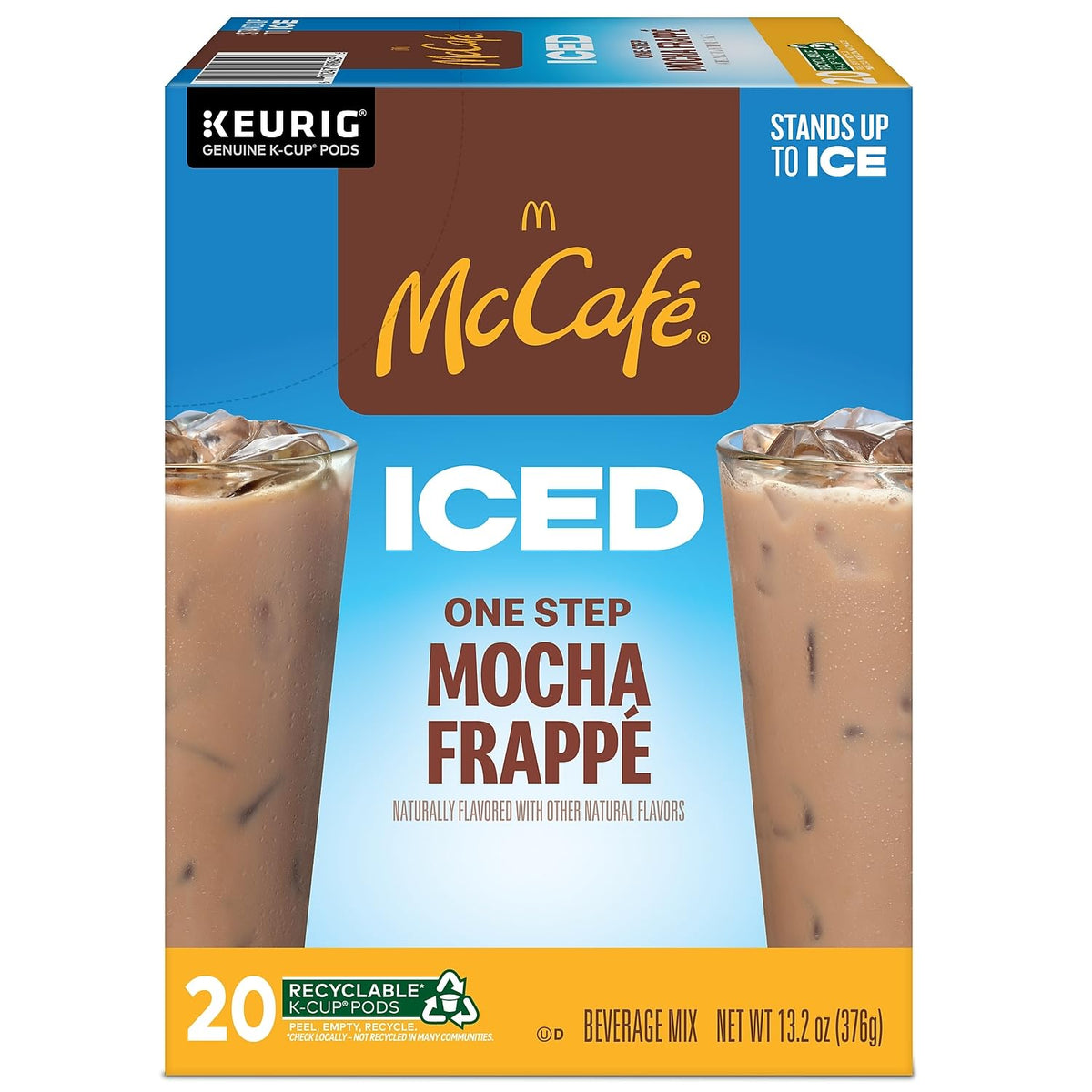 McCafe ICED One Step Mocha Frappe, Keurig Single Serve K-Cup Pods, 20 Count