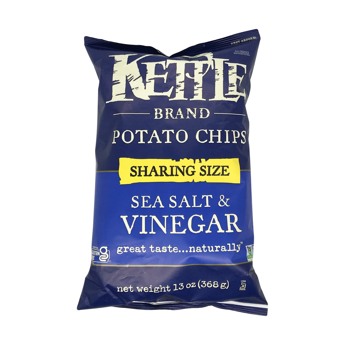 Kettle Foods Salt And Vinegar Potato Chips, 13 OZ