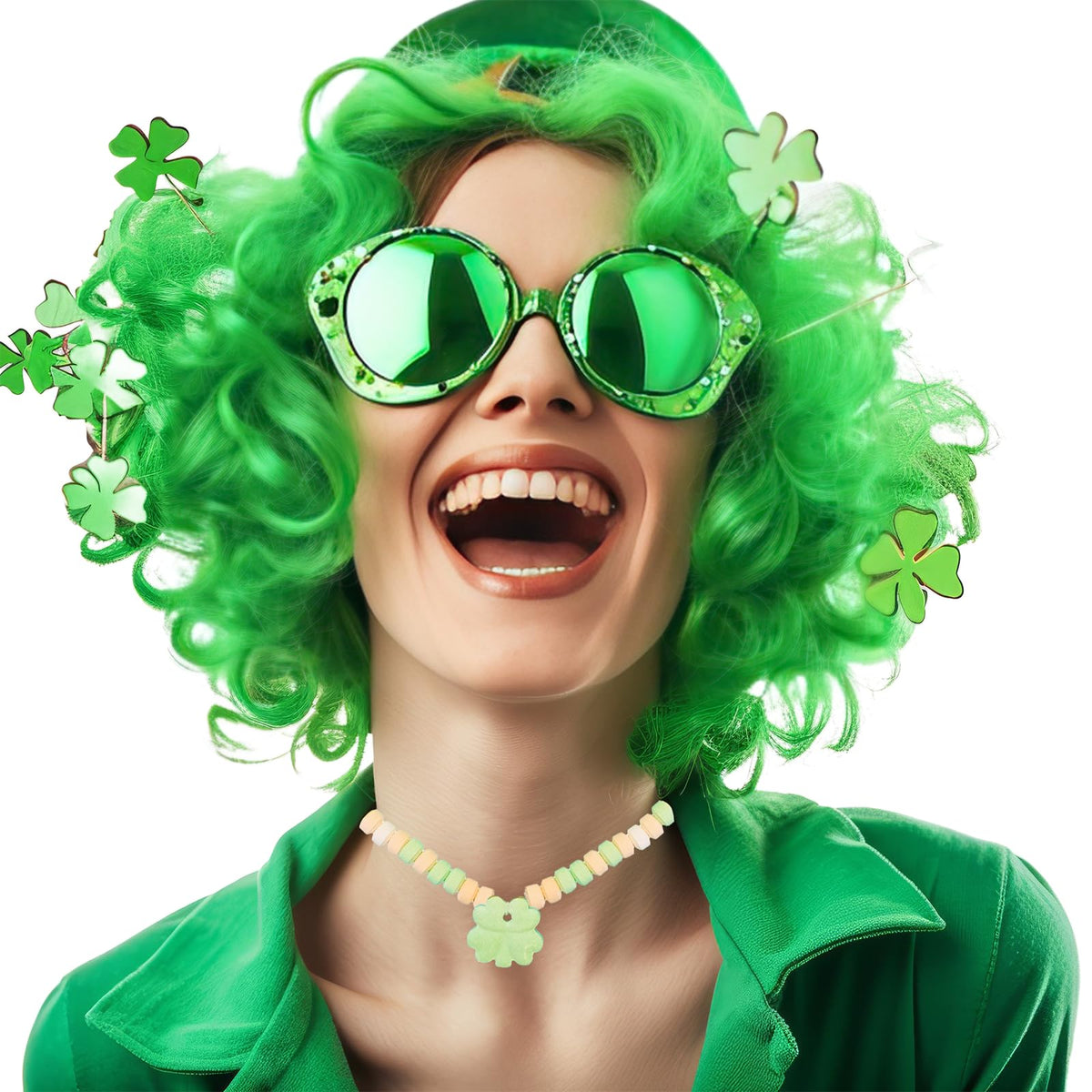 Fruidles St. Patrick's Shamrock Candy Bracelet & Necklace, 288-Pack