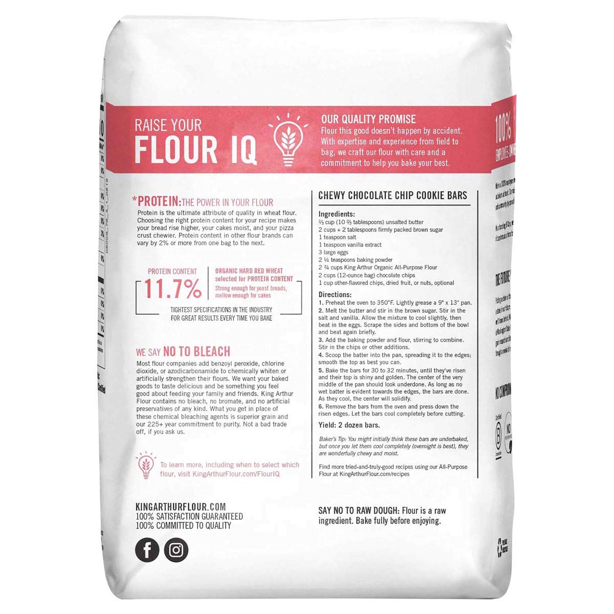 King Arthur 100% Organic All-Purpose Flour, Unbleached, 5 lb Bag - Non-GMO Project Verified, No Preservatives