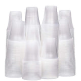 Clear Plastic Disposable 5 oz. Cups in Bulk, Tested & Proven Crack Resistant for Drinking Beverages by Plastic Palace (200)
