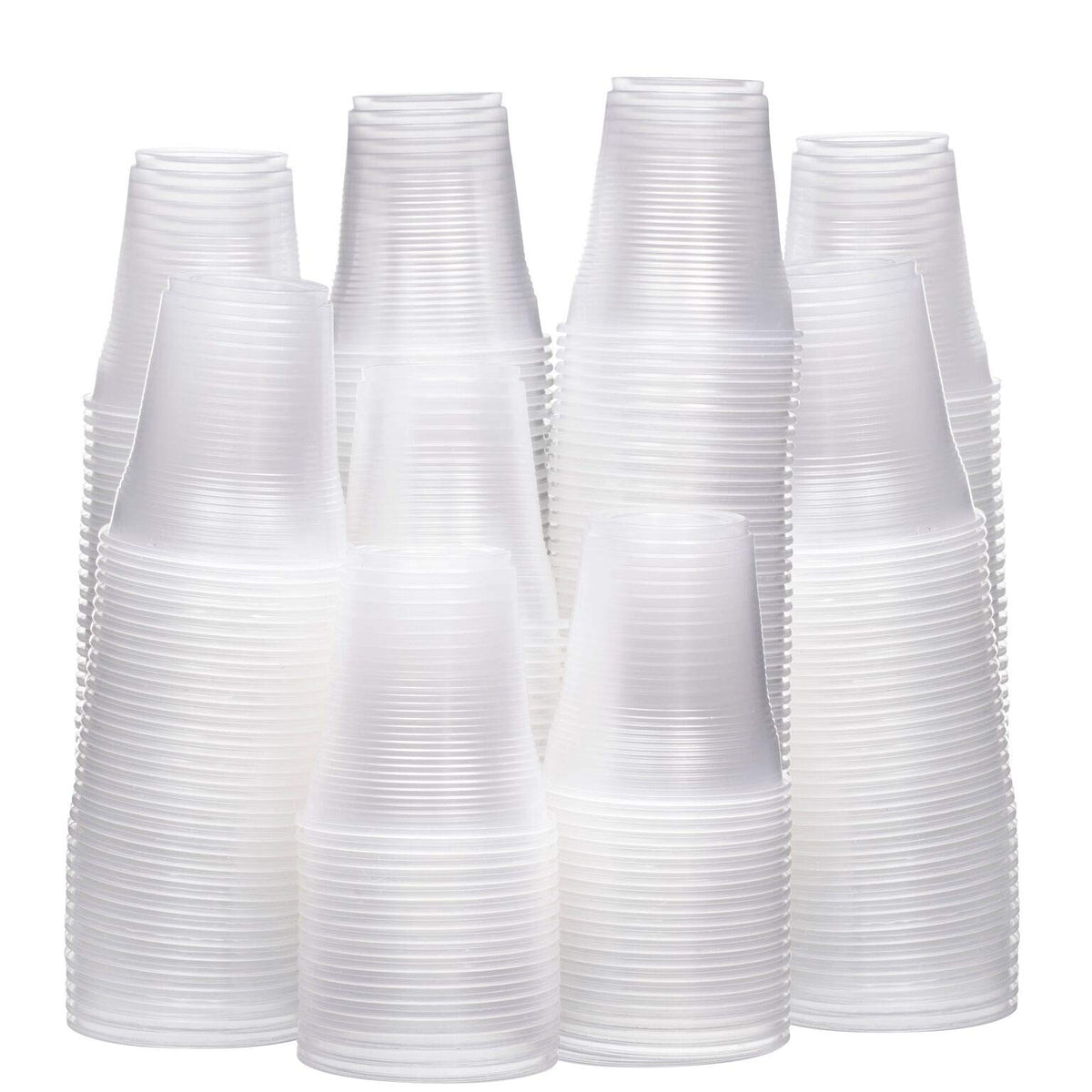 Clear Plastic Disposable 5 oz. Cups in Bulk, Tested & Proven Crack Resistant for Drinking Beverages by Plastic Palace (200)