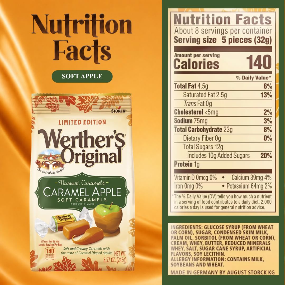Werther's Original Harvest Caramels 3-Pack Bundle
