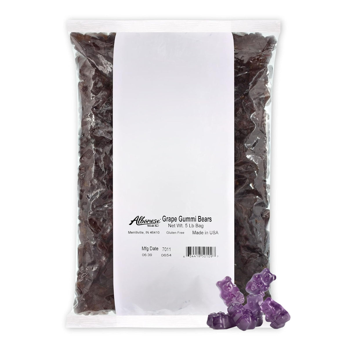 Albanese Candy, Grape Gummi Bears, 5-pound Bag