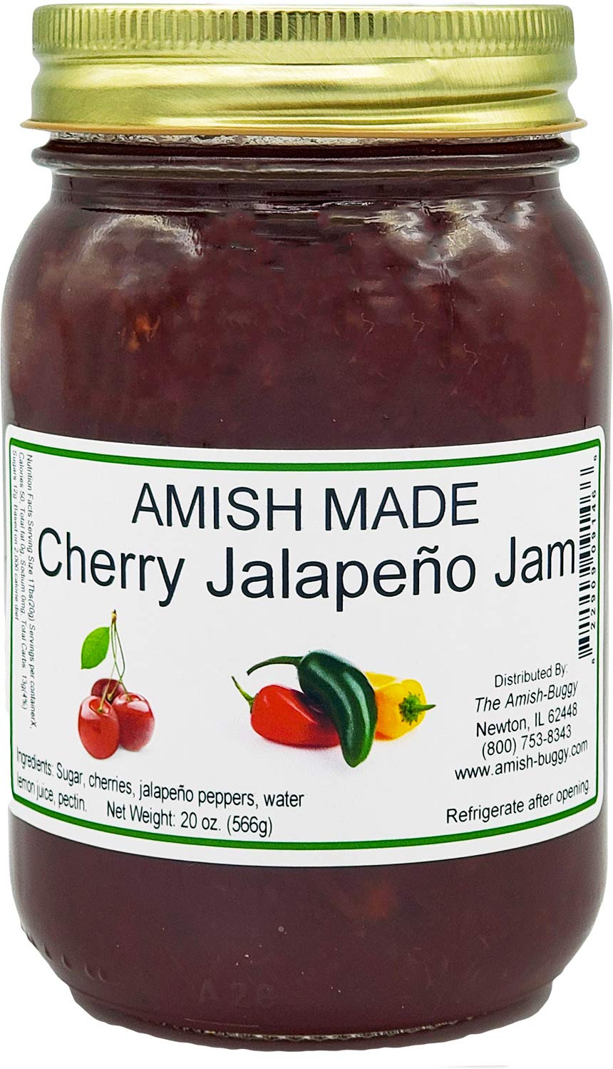 Amish Jam - Two 18 Oz Jars (Cherry Jalapeno)