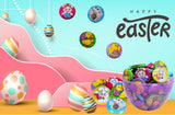 24 Pounds Fruidles Easter Double Crisp Bunny Munny Milk Chocolate, Happy Easter Day Coins, Party Bag Fillers - Individually Wrapped Foils, Kosher