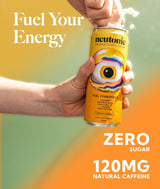 Neutonic Nootropic Productivity Energy Drink | Orange Sunrise 12 Cans | 120mg Natural Caffeine, Zero Sugar | Support Memory, Mental Clarity, Cognitive