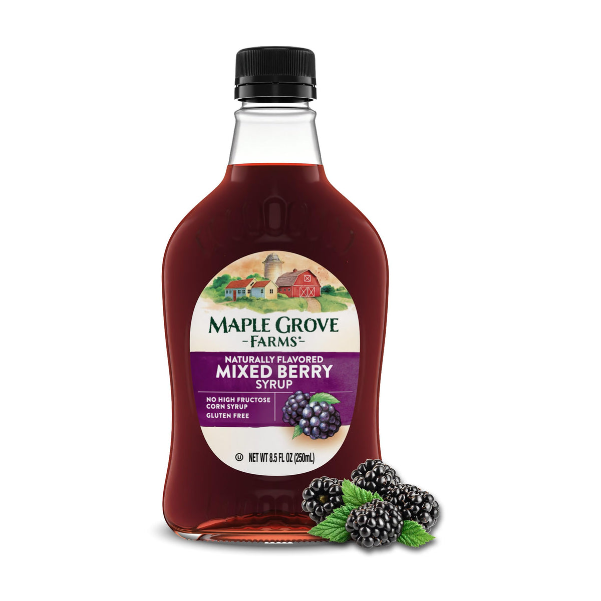 Maple Grove Farms Mixed Berry Syrup, 8.5 Fluid Ounces