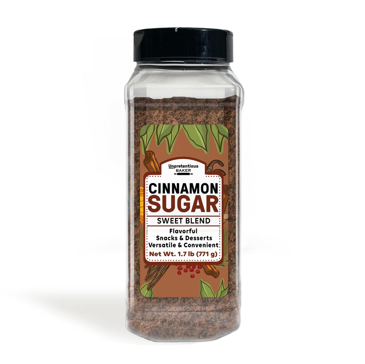 Unpretentious Cinnamon Sugar, 1.7 lb, Balanced Blend, Desserts & Snacks, Convenient