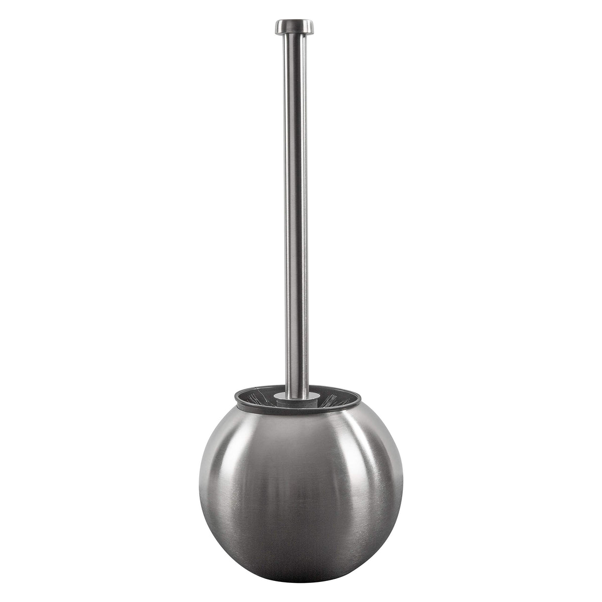 Bath Bliss Globe Design Toilet Brush Holder in Stainless Steel