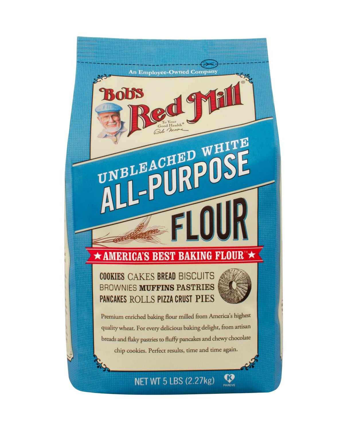 Bob's Red Mill Flour Unbleached White Pastry, 5-pounds (Pack of4)