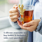 Twinings Raspberry & Lemon Herbal Tea 2-Pack (20 Tea Bags Ea) - Naturally Caffeine-Free Tea + Reusable Tea Bag Holder