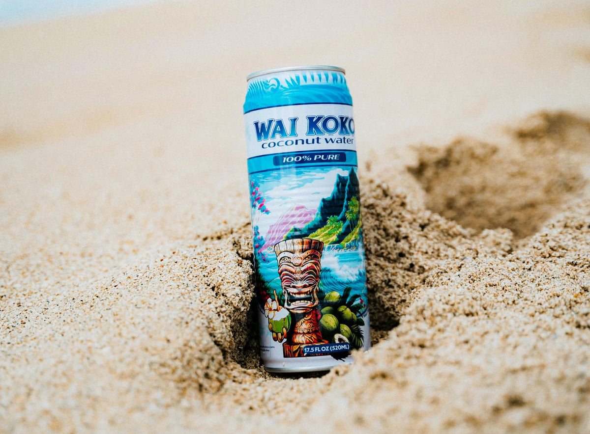 Wai Koko Coconut Water 100% Pure Coconut Water, 17.5 Fl Oz (Pack of 12)