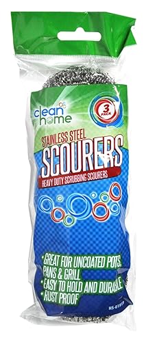 Clean Home Heavy Duty Stainless Steel Scrubbing Scourers