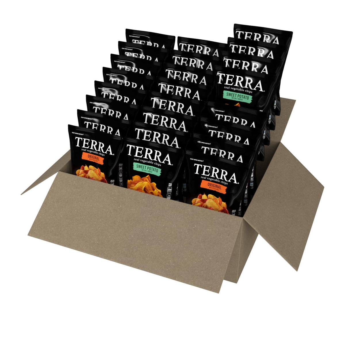 Terra Original and Sweet Potato Vegetable Chips, 1 oz Bag (Pack of 24)