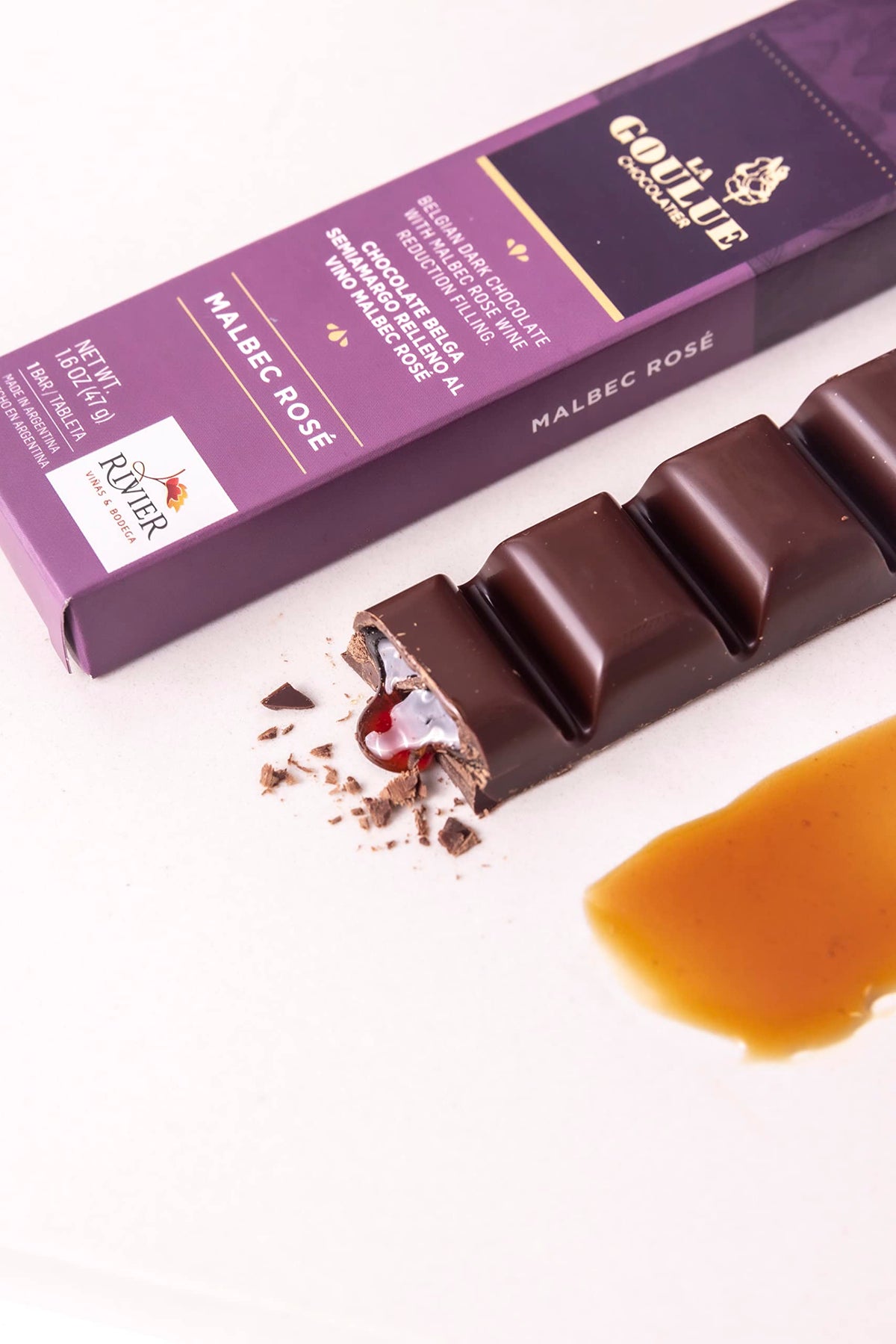 La-Goulue-Chocolatier Gourmet Dark Chocolate Bars - Infused with Wine Varietal, Artisan Belgian Chocolate Selection with Cabernet Sauvignon, Malbec