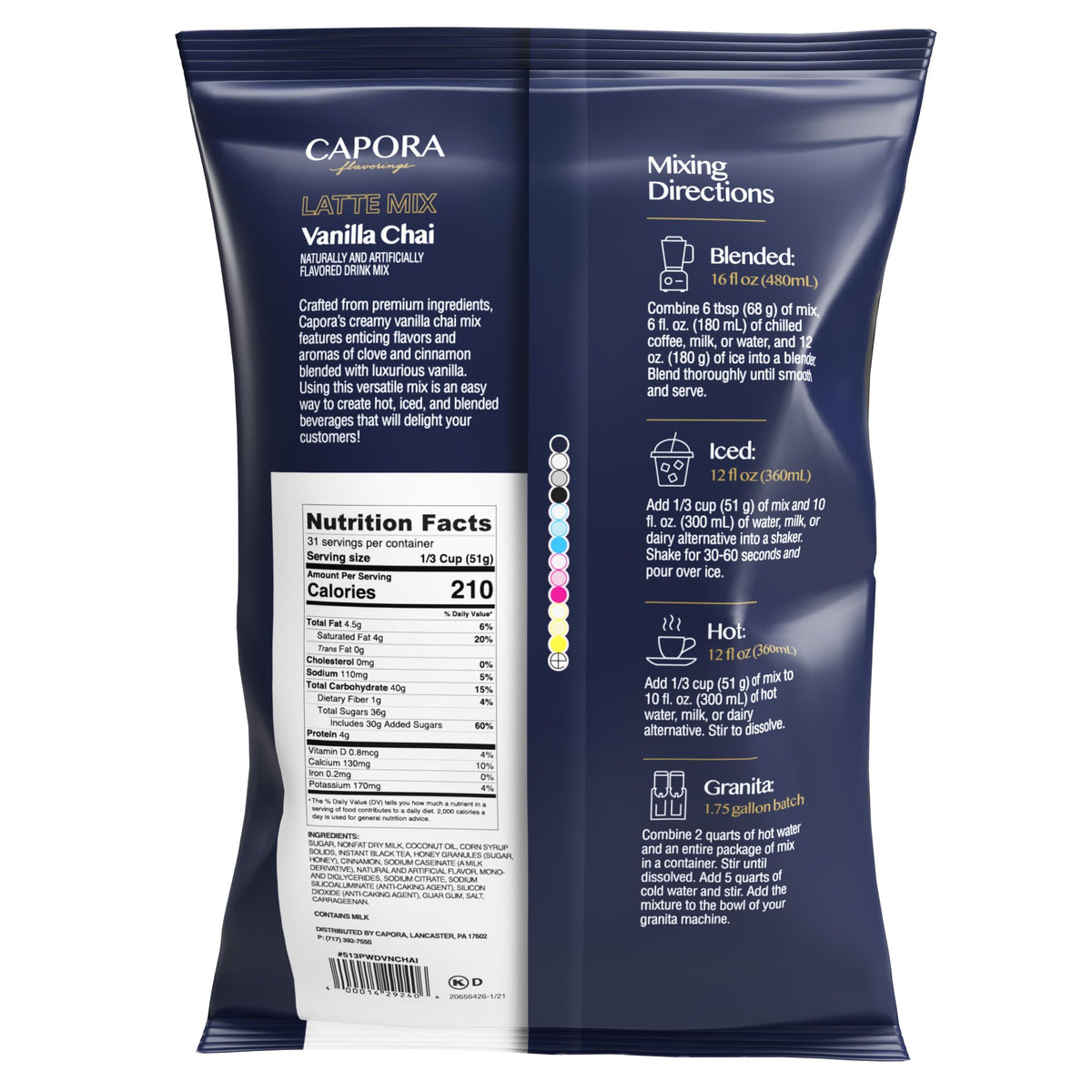 Capora 3.5 lb. Vanilla Chai Latte Mix