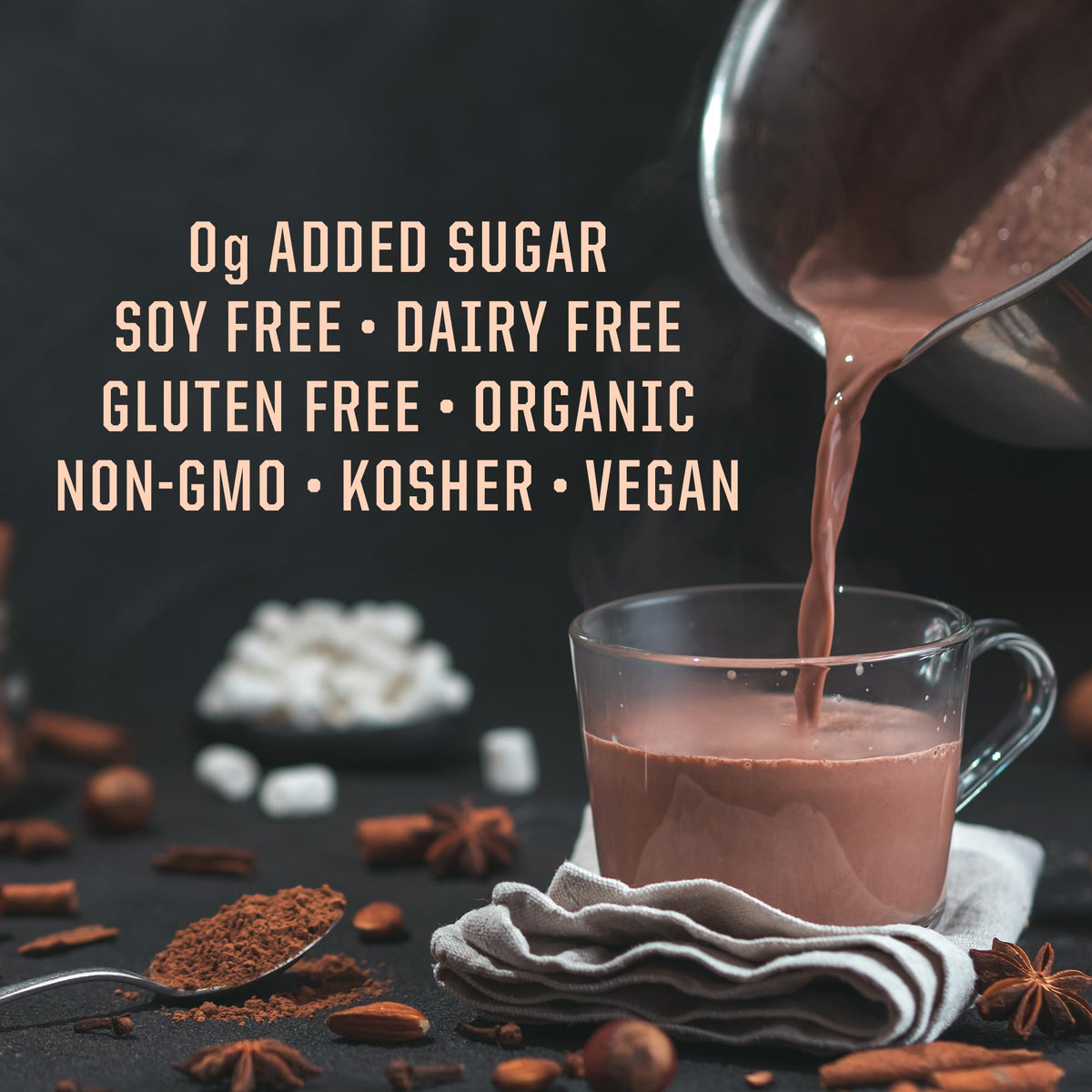Pure Cacao Powder Organic Unsweetened & Raw | Premium USDA Organic Cacao Powder for Baking Smoothies and Hot Chocolate | Non-Alkalized No Added Sugar Non-GMO Gluten Free Vegan & Kosher (225g)