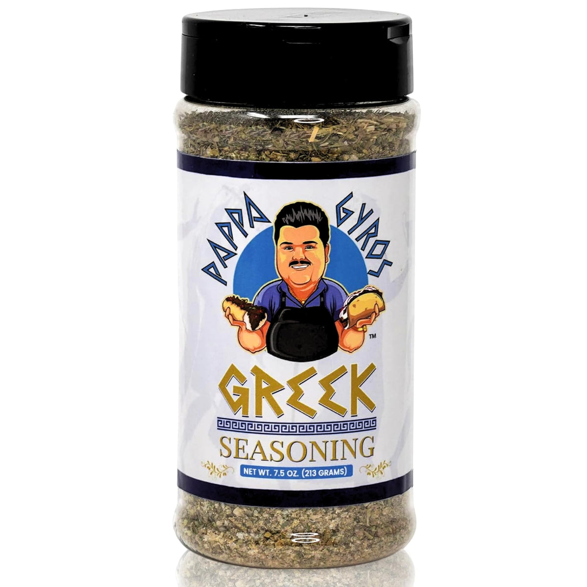 Pappa Gyros All Purpose Greek Seasoning Blend No MSG | Large Shaker 7.5 Oz | Authentic Mediterranean Spices | All Natural Savory Herb & Spice Mix |