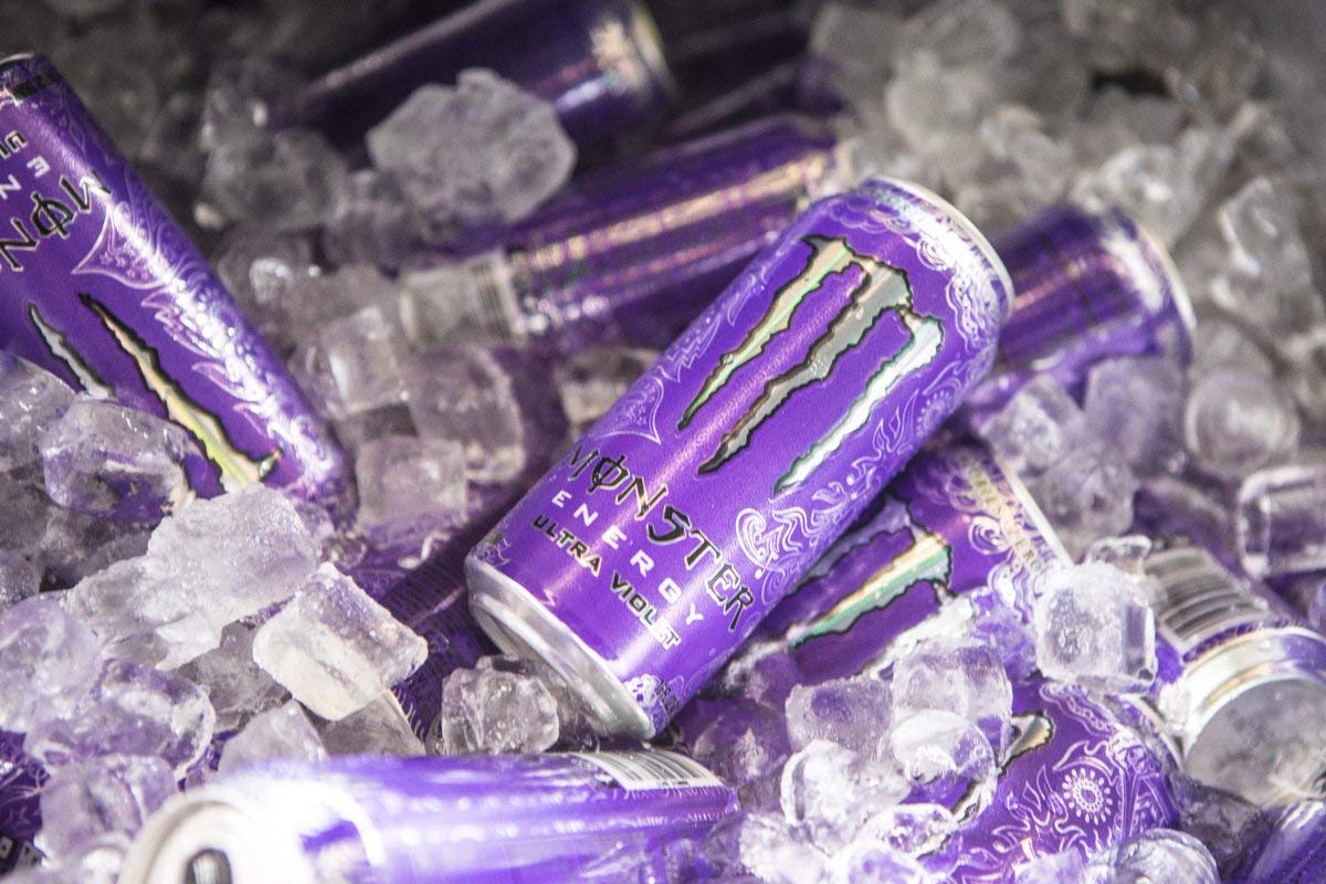 Monster Energy Ultra Zero Sugar Energy Drinks 16 ounce cans (Ultra Violet, 6 Cans)