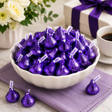 Dark Chocolate Drops, Purple Foil-Wrapped, 2 lb Bulk Bag