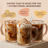 Kate Naturals Mushroom Coffee Instant (15 Servings, 3.17oz) Organic Lion's Mane, Chaga, Cordyceps, Red Reishi, Turkey Tail, Shiitake & Agave Inulin
