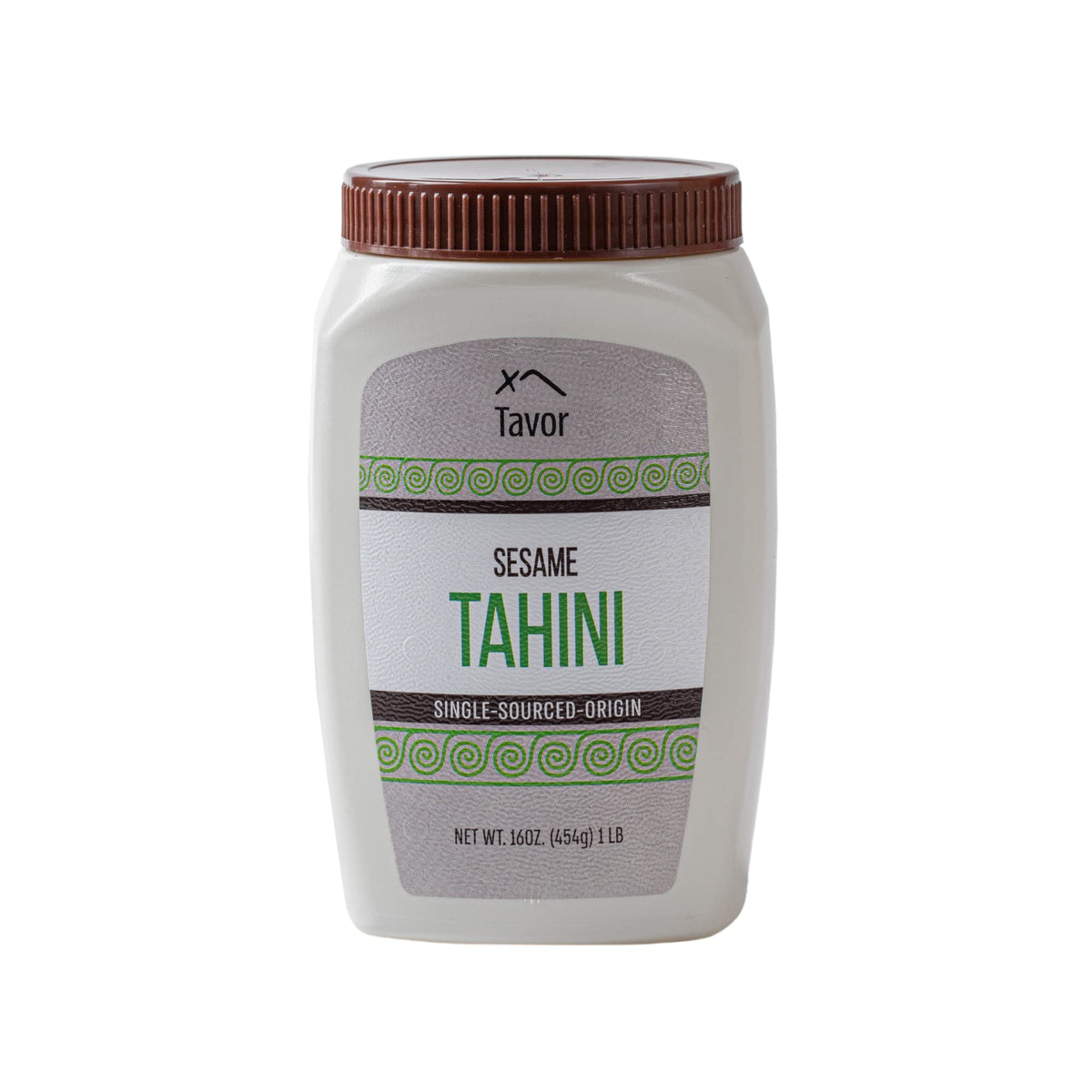 Tavor Natural Tahini Paste 1lb - Toasted Ground Sesame Seeds, Raw & Natural Smooth Sauce, For Hummus Recipes & Vegan-Friendly Meals - Non-GMO, Dairy