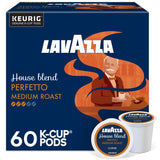 Lavazza House Blend Perfetto, Single-Serve Keurig K-Cup Pods, Medium Roast Coffee, 60-Count Box (6 Packs of 10)