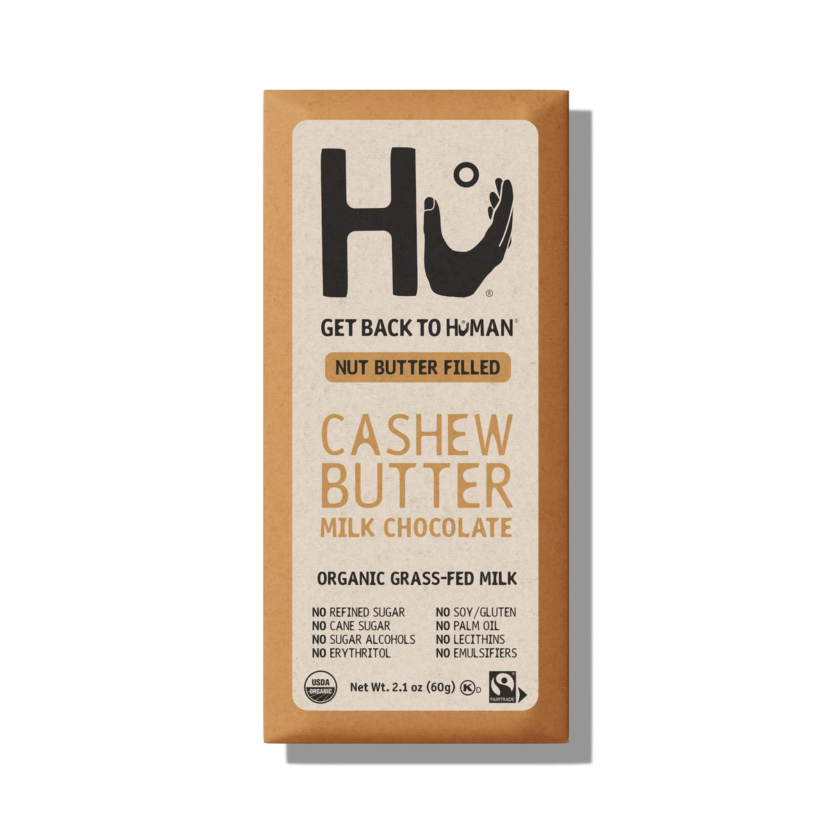 Hu Kitchen Organic Cashew Butter Milk Chocolate Bar, 2.1 OZ