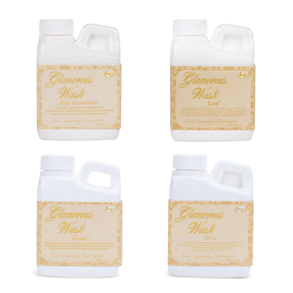 Tyler Candle Company 4 oz Glamorous wash Gift Pack II