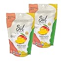 SOL SIMPLE Organic Dried Mango | 6oz Snack Pack (2 Bags Total) | One Ingredient | Vegan | Non-GMO | No Added Sugar | Fair Trade | Dried Fruit | Mango