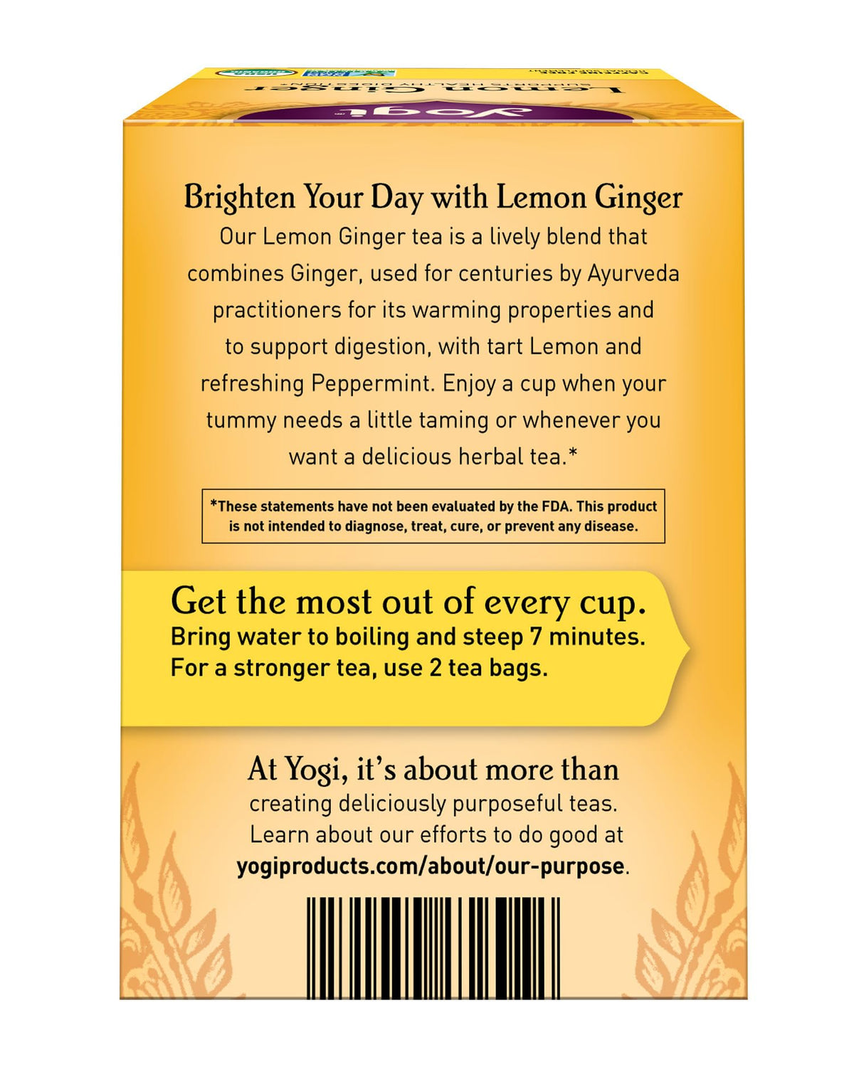 Yogi Tea Lemon Ginger Tea Bags, 16 ct