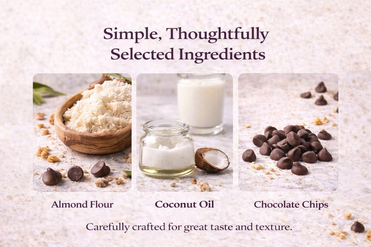 Siete Grain Free Cookies Mexican Vanilla Chocolate Chip - Gluten Free Vegan Cookies - Almond Flour Cookies with Coconut Oil - Dairy Free, Paleo