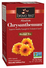 Bravo Tea Absolute Chysanthemum Herbal Tea Caffeine Free, 20 Tea Bags, 1 Count
