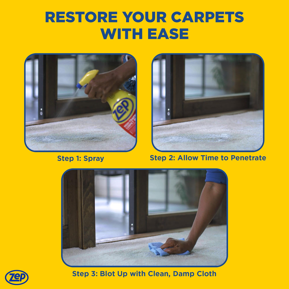 Zep High Traffic Carpet Cleaner - 1 Gallon - Penetrating Formula Removes Deep Stains. Make High-Traffic Areas Look New Again