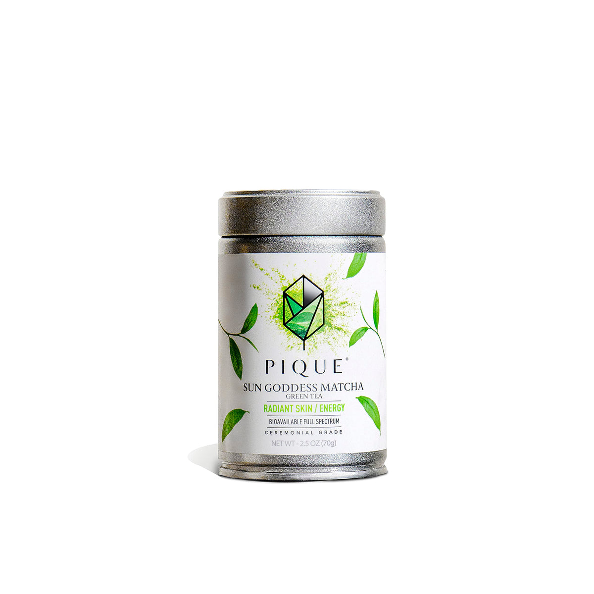 PIQUE Organic Sun Goddess Matcha Tin - Premium First Harvest Ceremonial Grade Matcha Green Tea Powder from Japan (70g/ 2.5oz)