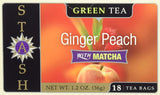 Stash Tea Ginger Peach Green Tea with Matcha, 18 Count