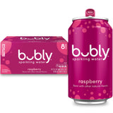 bubly Sparkling Water, Raspberry, Zero Sugar & Zero Calories, 12 Fl Oz Cans (Pack of 8)