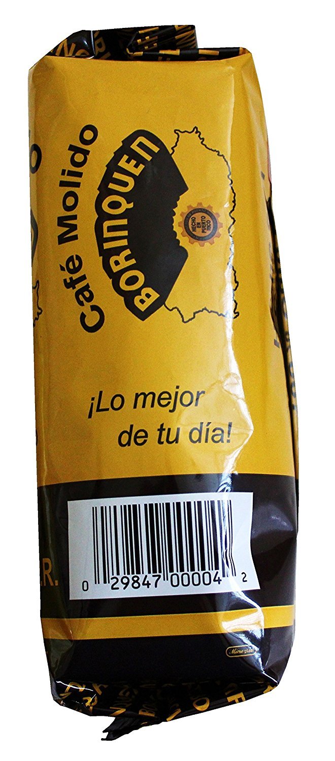 Cafe Molido Borinquen Pure Ground Coffee From Puerto Rico Mountains 14 Ounce Bags (2 Pack)