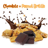 Gourmet Dark Chocolate Covered Peanut Brittle Gift Box by Its Delish, 16 Oz (1 LB) | English Toffee Squares | Handmade Old-Fashioned Style