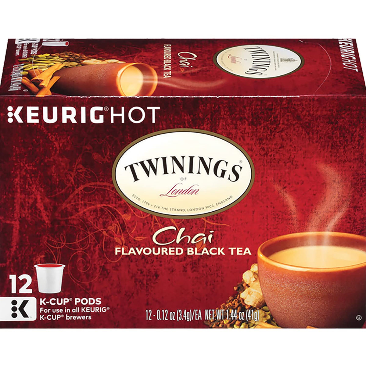 Twinings Chai Tea Keurig K-Cups, 36 Count