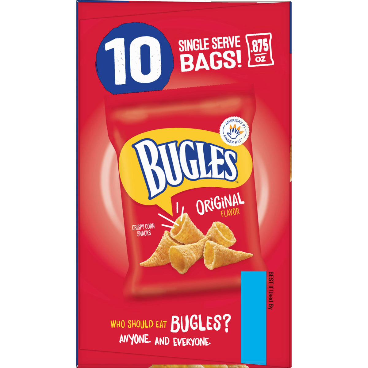 Bugles Original Crispy Corn Snacks, Snack Bags Multipack, 10 Ct, 8.75 oz