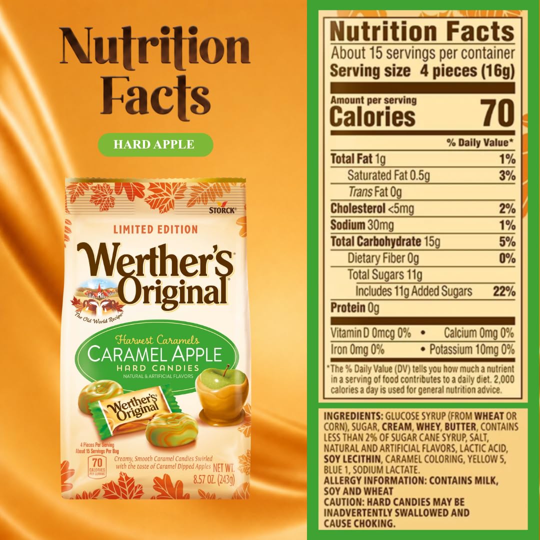 Werther's Original Harvest Caramels 3-Pack Bundle