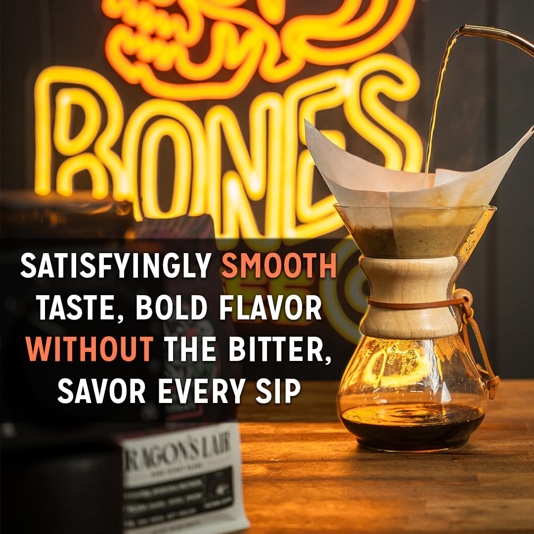 Bones Coffee Company Megalodonut, Boston Cream Donut Flavored Coffee Pods, Low Acid Medium Roast Single-Serve Bones Cups, Compatible with Capsule