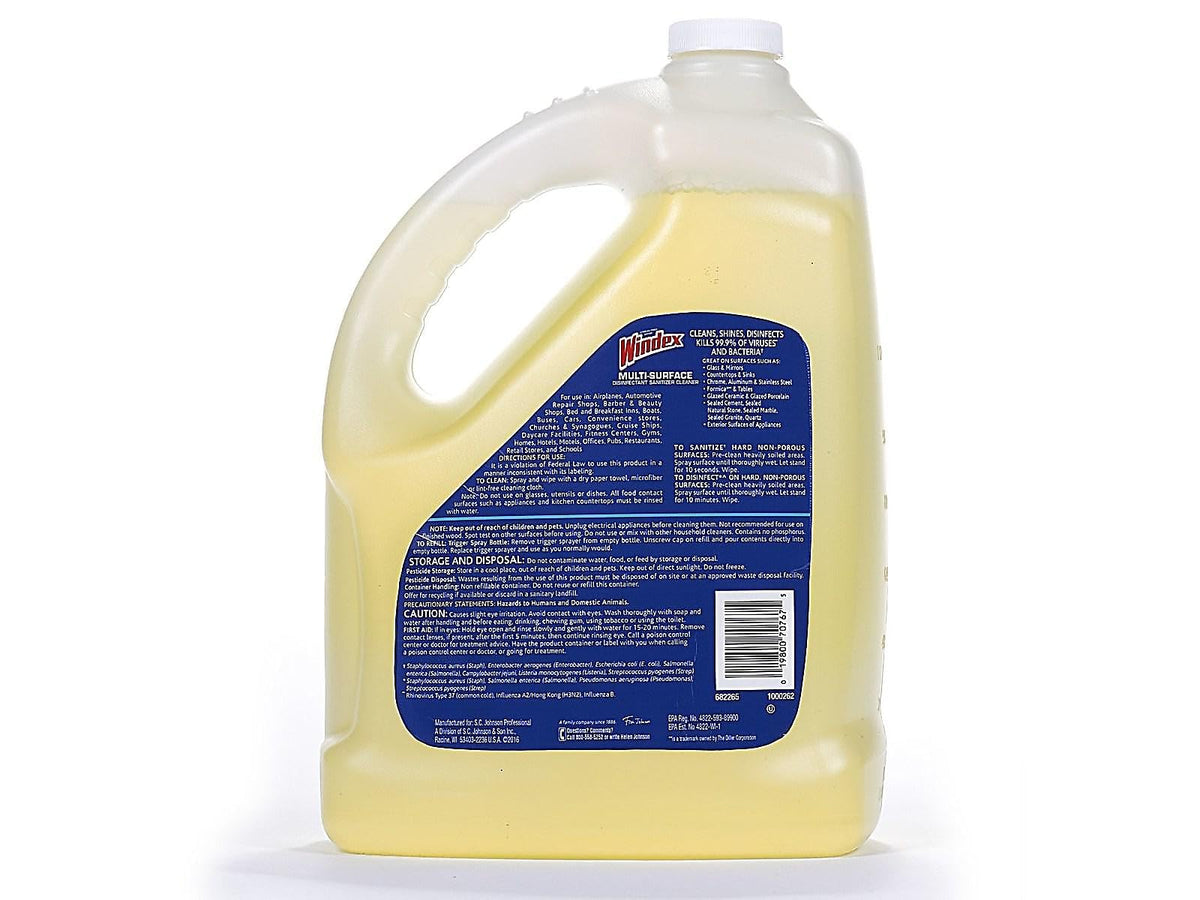 Windex Cleaner Disinfectant, 128 Oz. Bottle