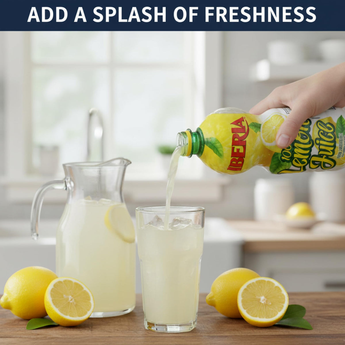 Iberia 100% Lemon Juice from Concentrate, 32 fl oz