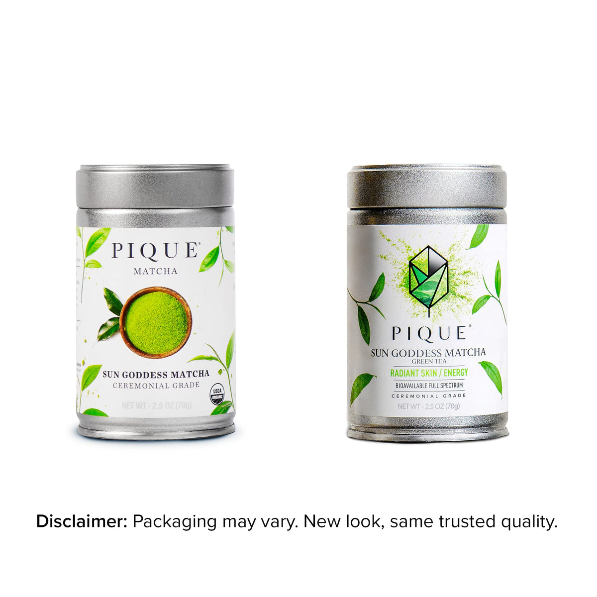 PIQUE Organic Sun Goddess Matcha Tin - Premium First Harvest Ceremonial Grade Matcha Green Tea Powder from Japan (70g/ 2.5oz)