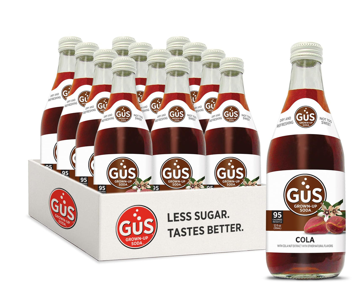 GuS Soda - Cranberry Lime - 12 oz (24 Glass Bottles)