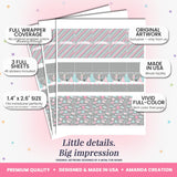 Nutcracker Land of Sweets Miniature Chocolate Candy Bar Sticker Wrappers, 45 Wrap Around Labels Sized 1.4" x 2.6" by AmandaCreation, Great for Holiday