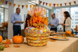 Thanksgiving Gift Basket Hand Crafted with Chocolates, Cookies, Snacks & Candy. Perfect for Hostess, Family, Employee or Client Gift (Standard)